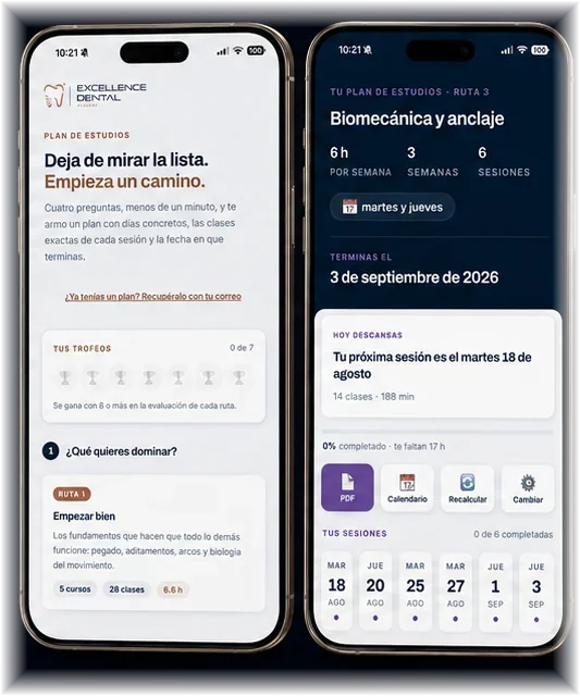 El Planificador de Estudios en el celular: tu plan y tus sesiones de la semana